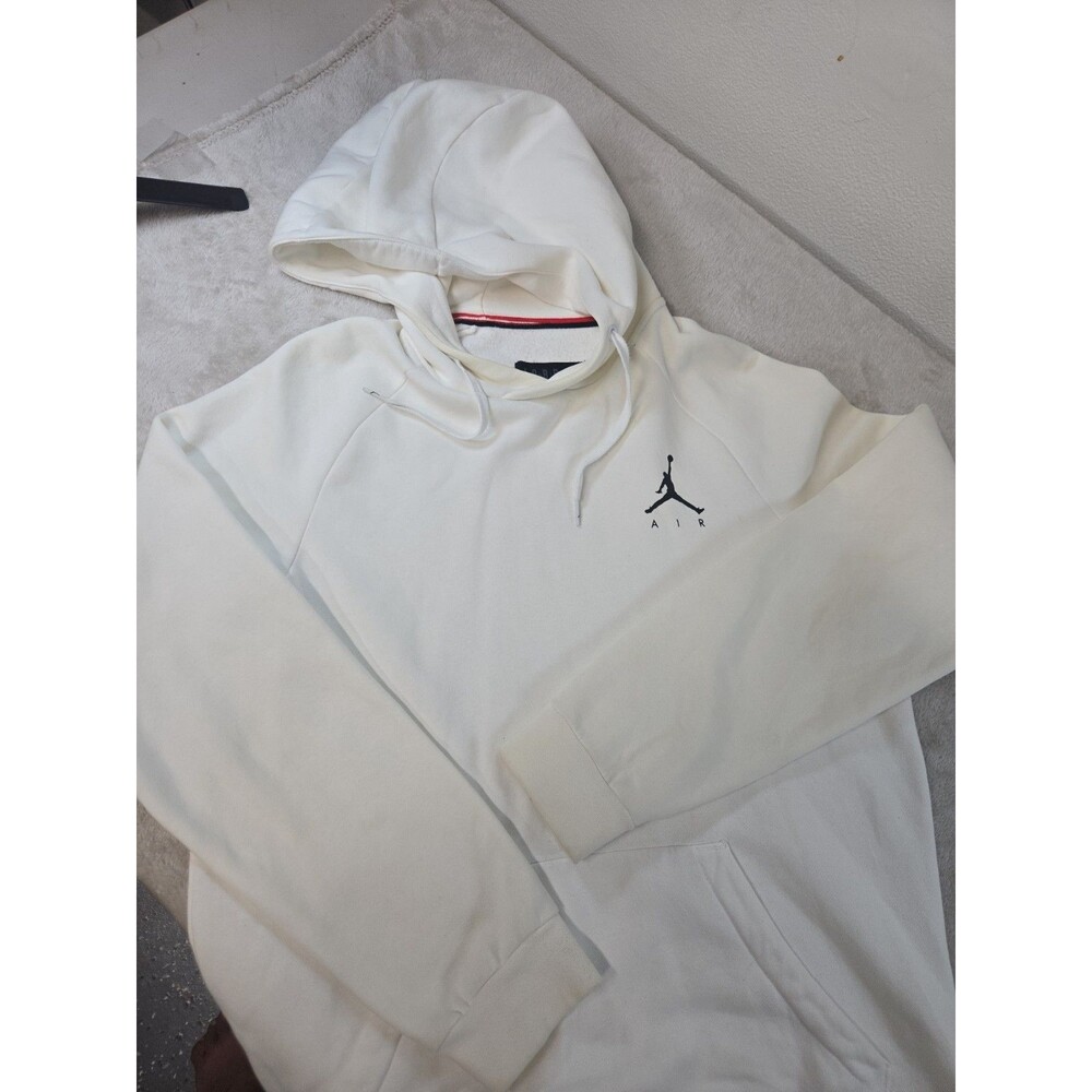 Jordan Mens Jumpman Air Fleece Pullover Hoodie White Medium Sportswear Pullover